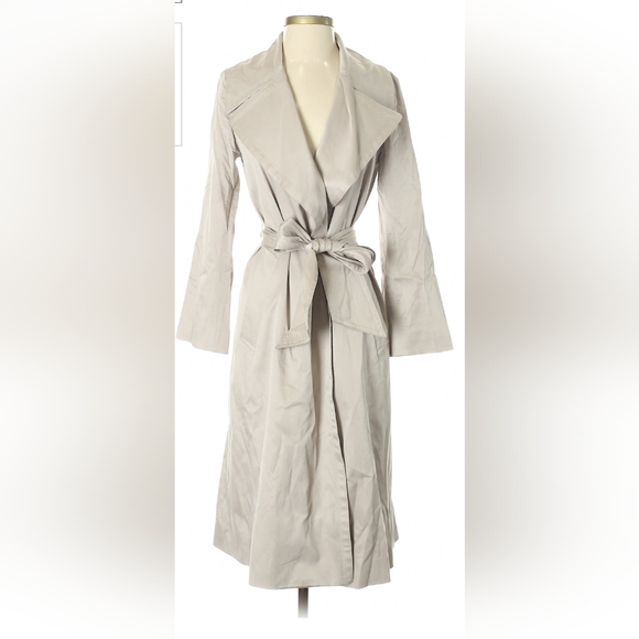 XS Tan Club Monaco Trench Coat - Picture 7 of 7